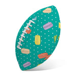 Polka Dot Macaron Pattern Print Rugby Ball