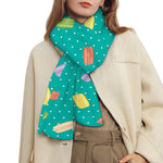 Polka Dot Macaron Pattern Print Scarf