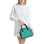 Polka Dot Macaron Pattern Print Shoulder Handbag