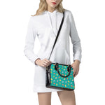 Polka Dot Macaron Pattern Print Shoulder Handbag