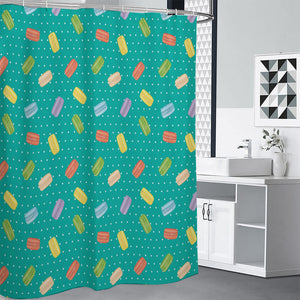 Polka Dot Macaron Pattern Print Shower Curtain