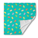 Polka Dot Macaron Pattern Print Silk Bandana