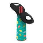 Polka Dot Macaron Pattern Print Single Neoprene Wine Tote