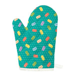 Polka Dot Macaron Pattern Print Single Oven Mitt