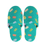 Polka Dot Macaron Pattern Print Slippers