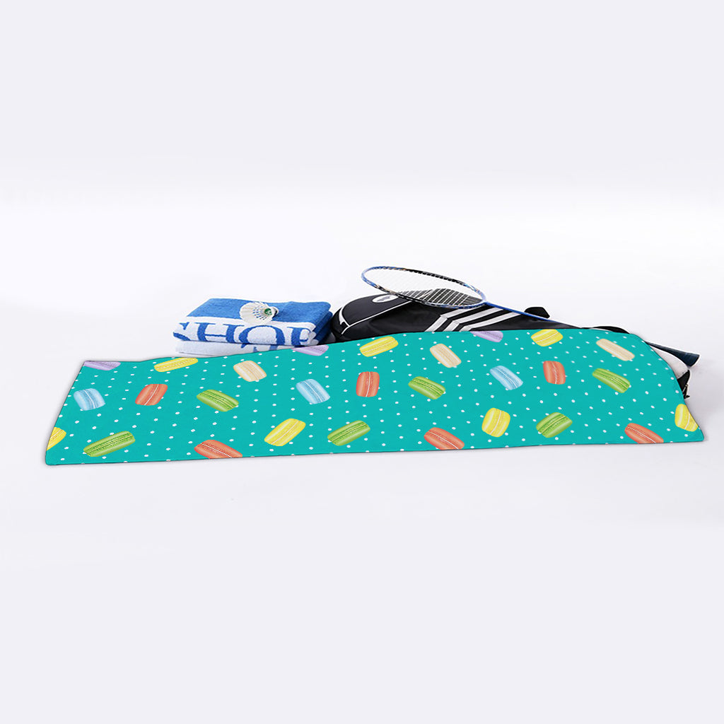 Polka Dot Macaron Pattern Print Sports Towel