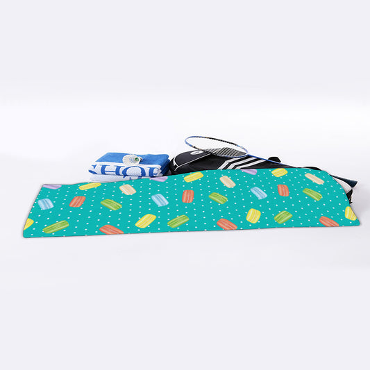 Polka Dot Macaron Pattern Print Sports Towel