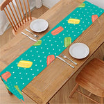 Polka Dot Macaron Pattern Print Table Runner