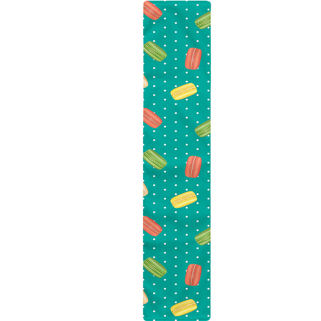 Polka Dot Macaron Pattern Print Table Runner
