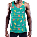 Polka Dot Macaron Pattern Print Training Tank Top