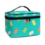 Polka Dot Macaron Pattern Print Travel Makeup Bag