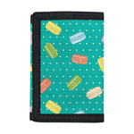 Polka Dot Macaron Pattern Print Trifold Wallet