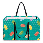 Polka Dot Macaron Pattern Print Utility Tote Bag
