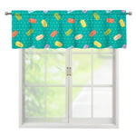 Polka Dot Macaron Pattern Print Window Valance