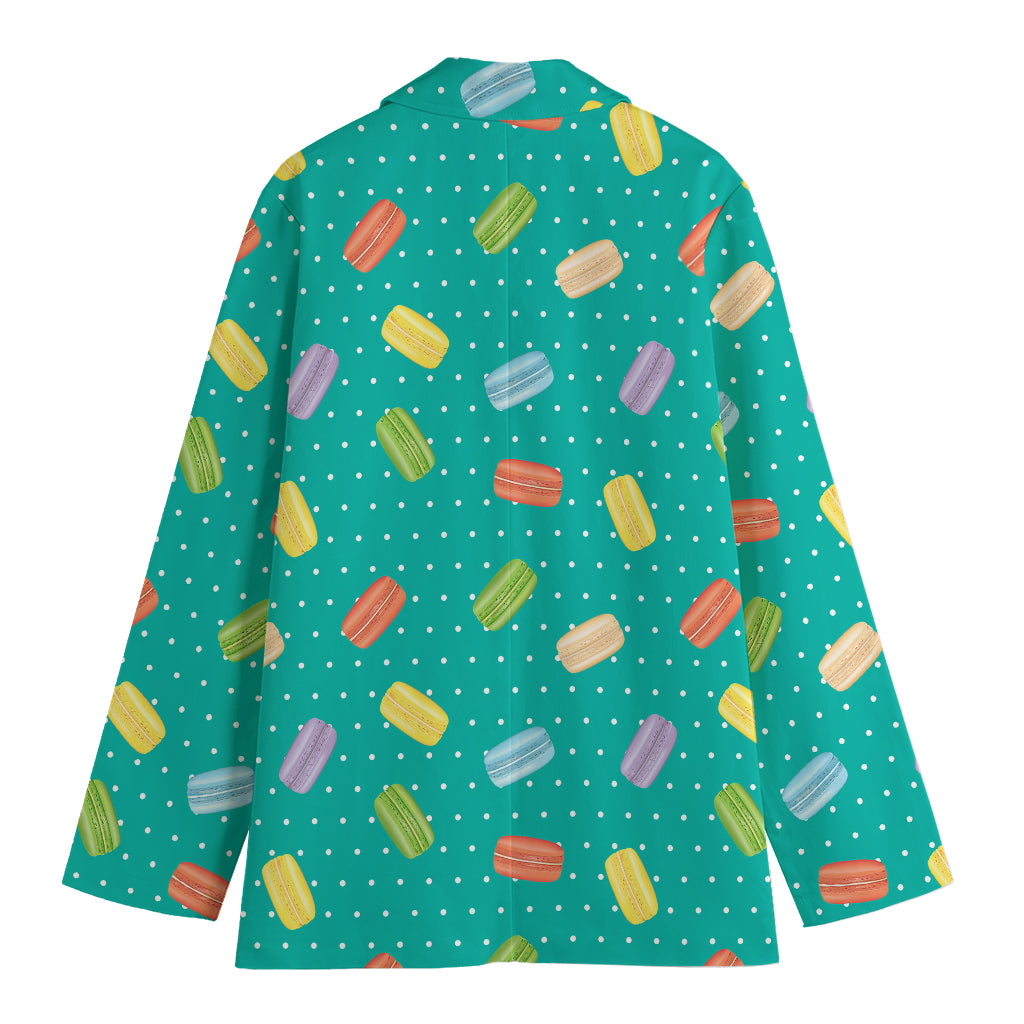 Polka Dot Macaron Pattern Print Women's Blazer