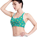 Polka Dot Macaron Pattern Print Women's Sports Bra
