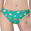 Polka Dot Macaron Pattern Print Women's Thong