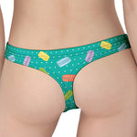 Polka Dot Macaron Pattern Print Women's Thong