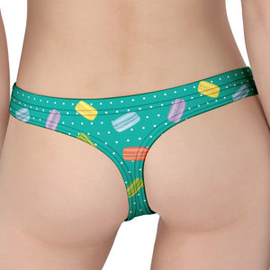 Polka Dot Macaron Pattern Print Women's Thong