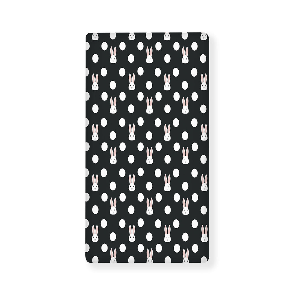 Polka Dot Rabbit Pattern Print Baby Crib Sheet