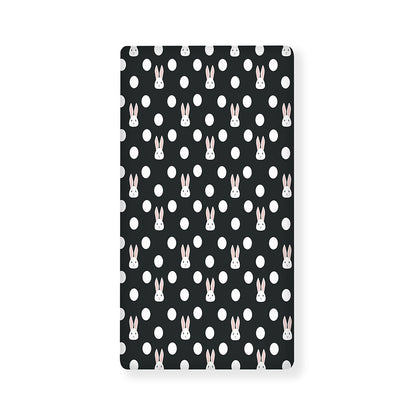 Polka Dot Rabbit Pattern Print Baby Crib Sheet