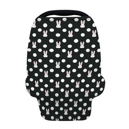 Polka Dot Rabbit Pattern Print Baby Seat Cover