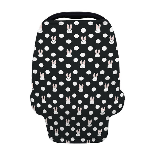 Polka Dot Rabbit Pattern Print Baby Seat Cover