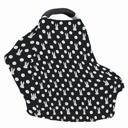 Polka Dot Rabbit Pattern Print Baby Seat Cover