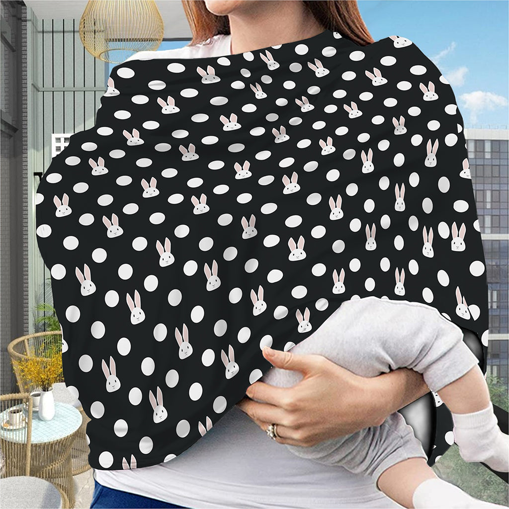 Polka Dot Rabbit Pattern Print Baby Seat Cover