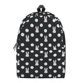 Polka Dot Rabbit Pattern Print School Backpack