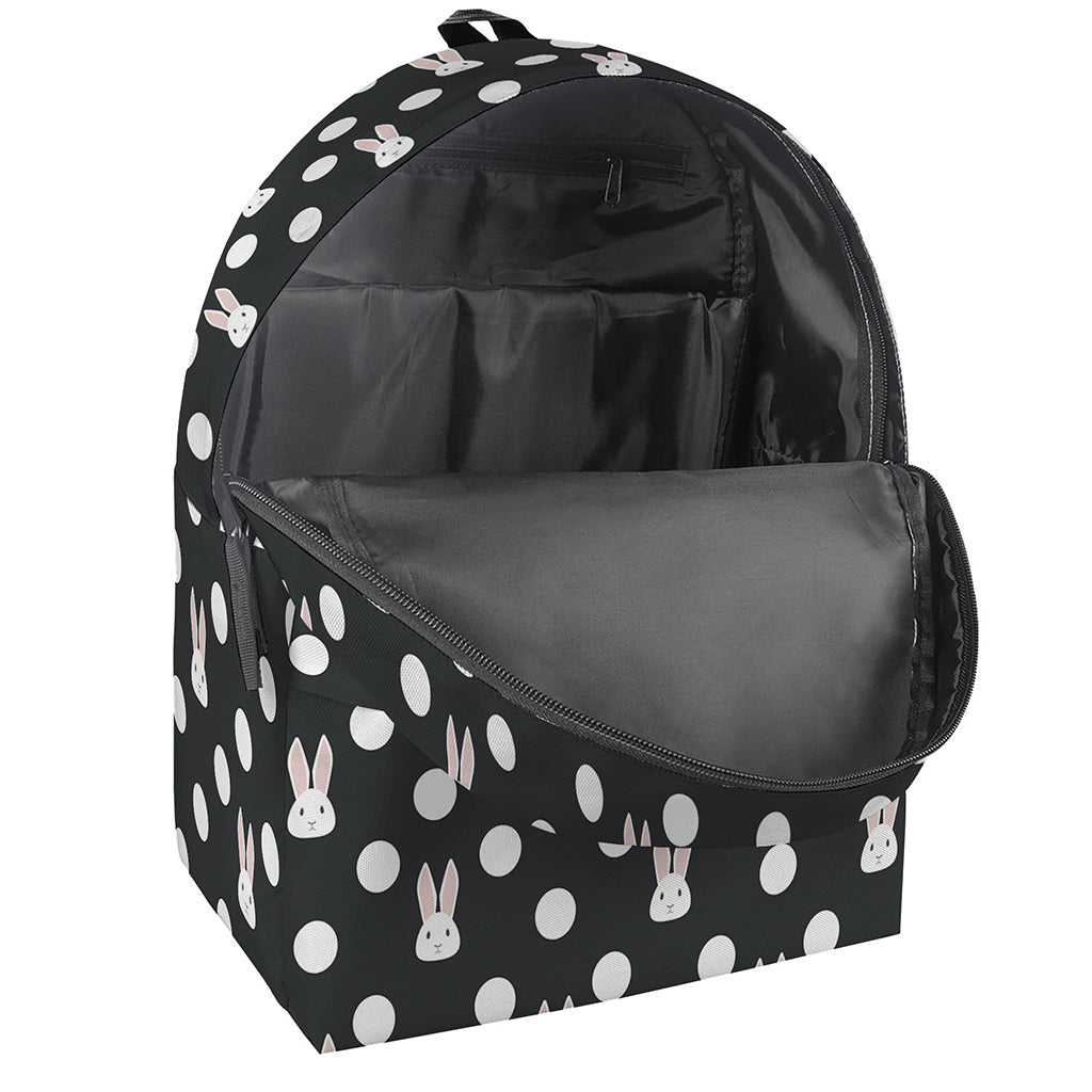 Polka Dot Rabbit Pattern Print Backpack