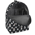 Polka Dot Rabbit Pattern Print Backpack