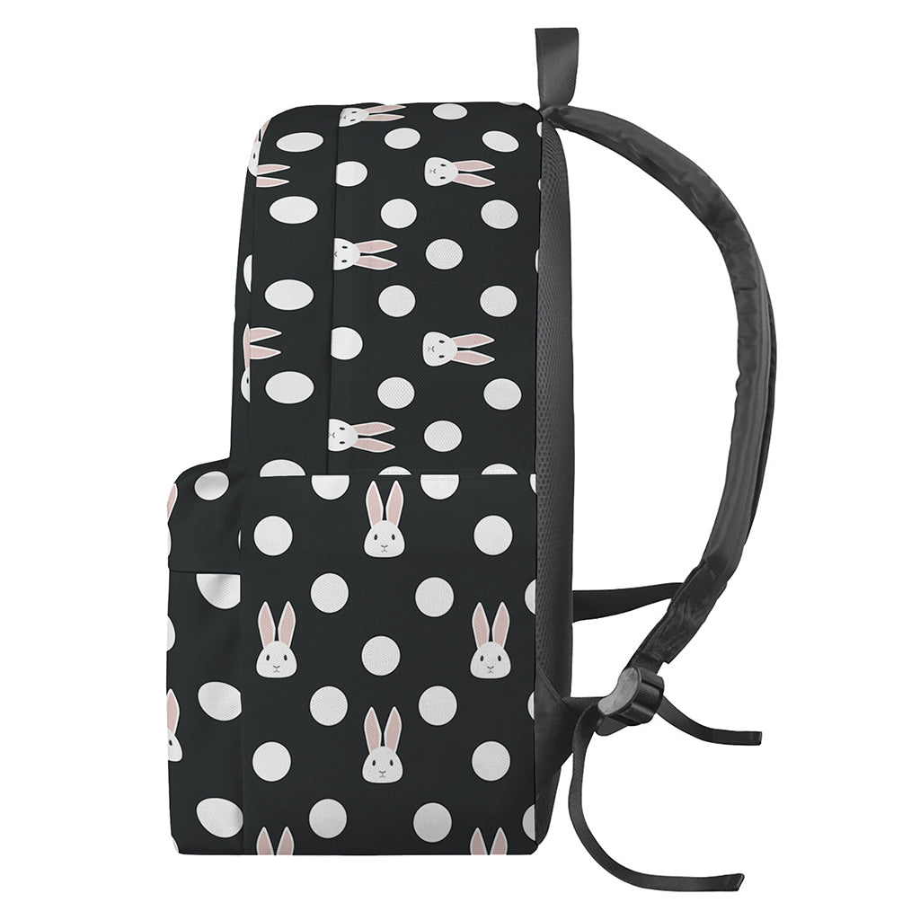 Polka Dot Rabbit Pattern Print Backpack