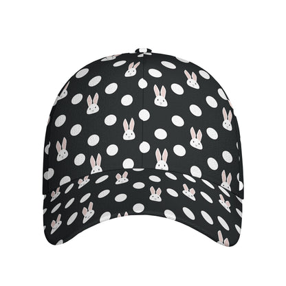 Polka Dot Rabbit Pattern Print Baseball Cap