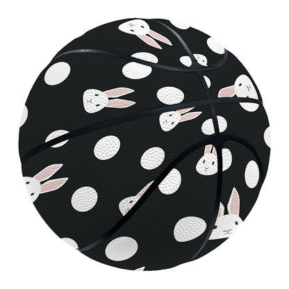 Polka Dot Rabbit Pattern Print Basketball