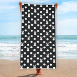 Polka Dot Rabbit Pattern Print Beach Towel