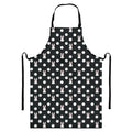 Polka Dot Rabbit Pattern Print Bib Apron With Pocket