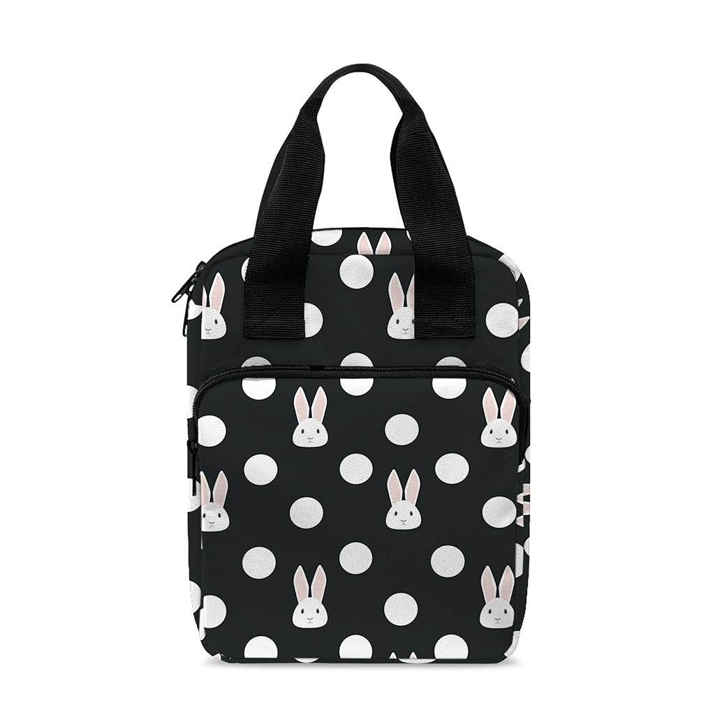 Polka Dot Rabbit Pattern Print Bible Tote Bag