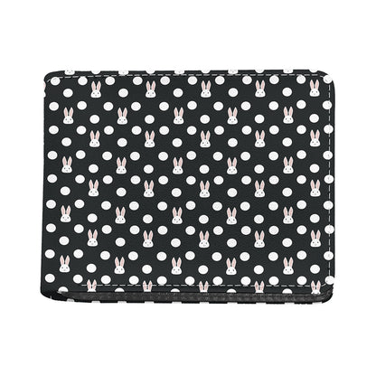 Polka Dot Rabbit Pattern Print Bifold Wallet