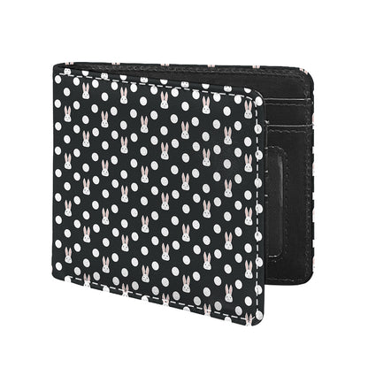 Polka Dot Rabbit Pattern Print Bifold Wallet