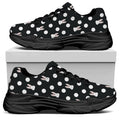 Polka Dot Rabbit Pattern Print Black Chunky Shoes