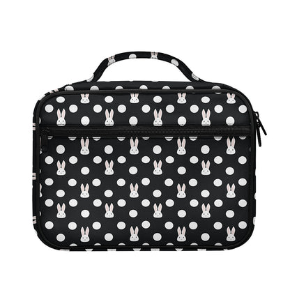 Polka Dot Rabbit Pattern Print Briefcase Bible Bag