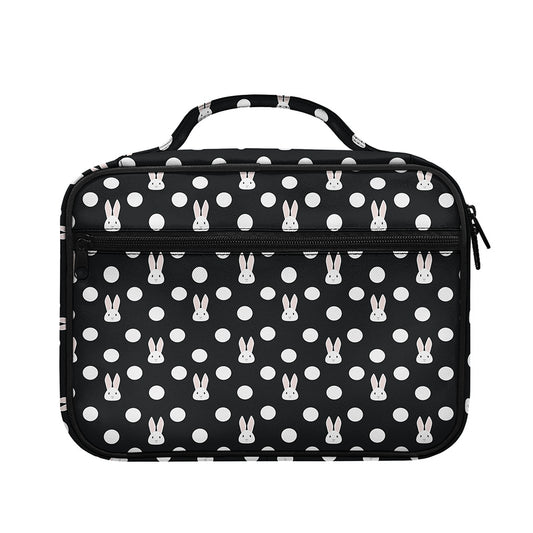 Polka Dot Rabbit Pattern Print Briefcase Bible Bag
