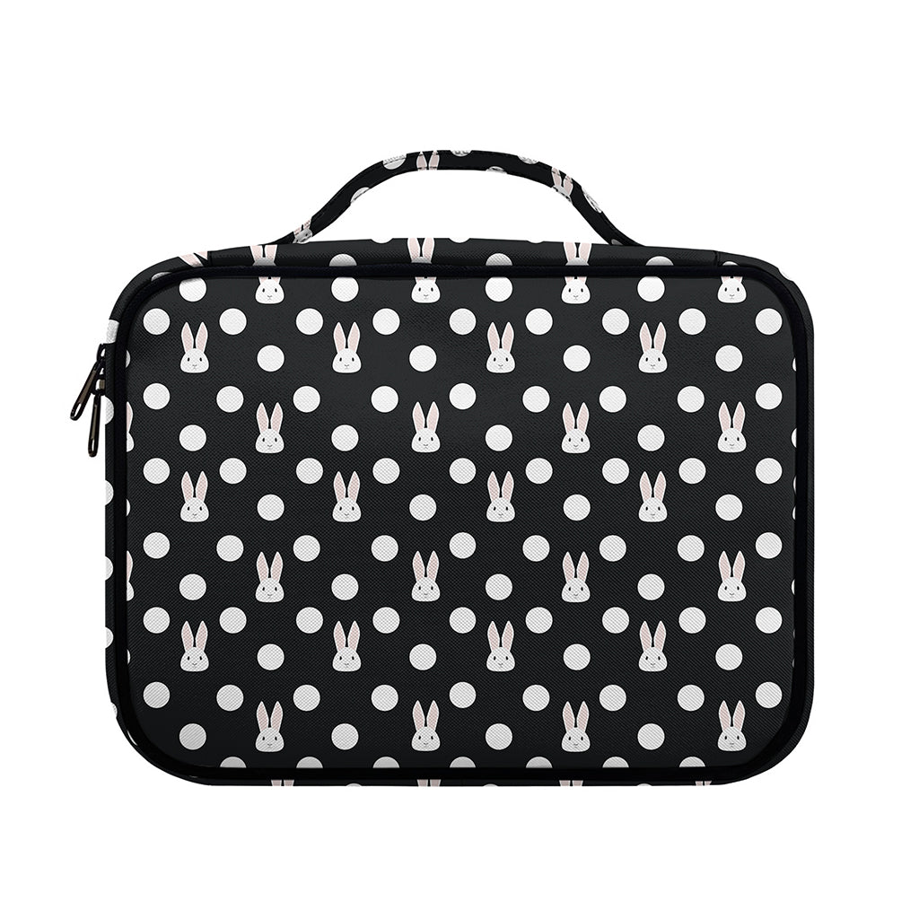 Polka Dot Rabbit Pattern Print Briefcase Bible Bag