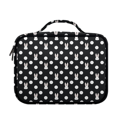Polka Dot Rabbit Pattern Print Briefcase Bible Bag