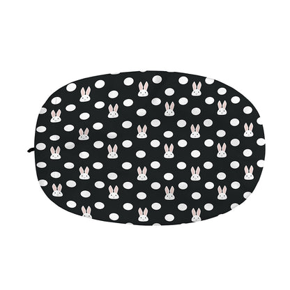 Polka Dot Rabbit Pattern Print Car Side Mirror Covers
