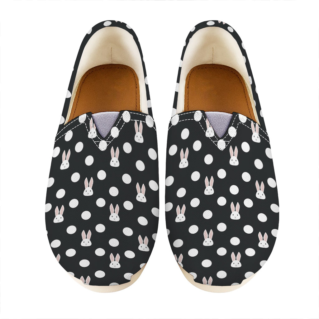 Polka Dot Rabbit Pattern Print Casual Shoes