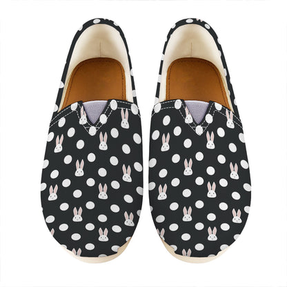 Polka Dot Rabbit Pattern Print Casual Shoes