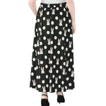 Polka Dot Rabbit Pattern Print Chiffon Maxi Skirt