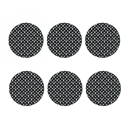 Polka Dot Rabbit Pattern Print Coaster Set